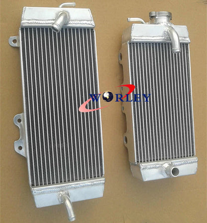 Hose Kit & Aluminum Radiator for Kawasaki KXF250 KX250F (2009-2010) GREEN
