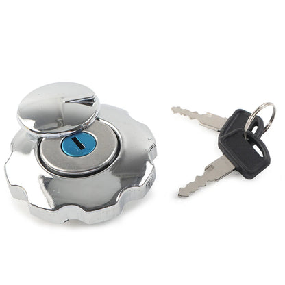Gas Fuel Tank Cap Cover Locking W/ 2 Keys for Motorcycle Motorbike ATV Universal