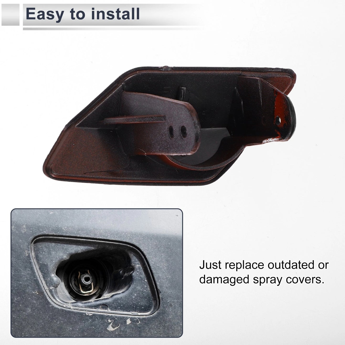 Front Right Bumper Headlight Washer Nozzle Cover for BMW 320i (2012-2013)