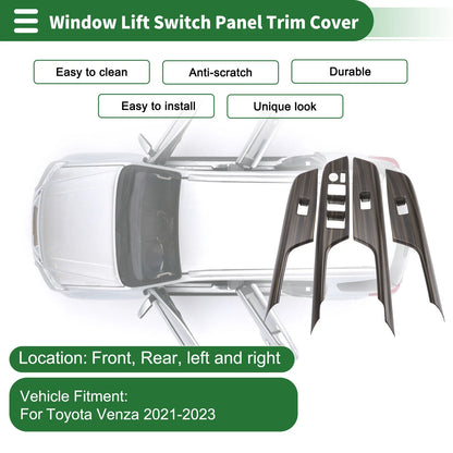 Window Lift Switch Panel Trim Cover for Toyota Venza (2021–2023)