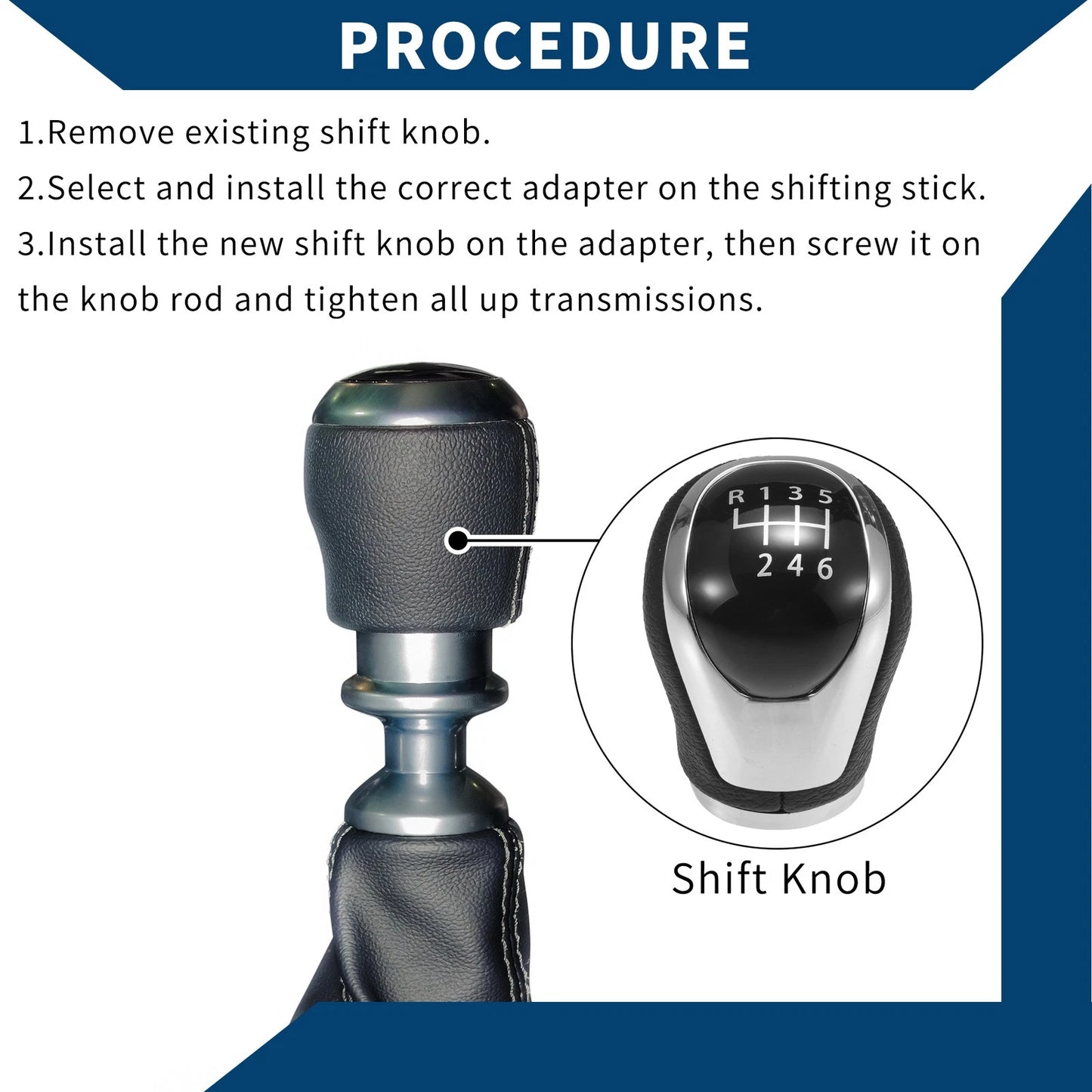 6 Speed Manual Gear Shift Knob for Nissan Qashqai J11 (2013-2022) Black