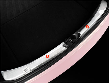 Rear Inner Bumper Guard Cover Trim for Tesla Model 3 (2018-2023) 2 x Steel Silver