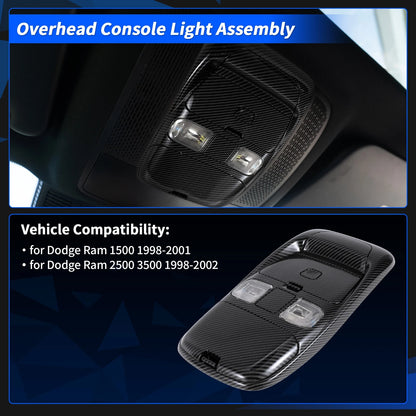 Carbon Fiber Overhead Console Light Assembly for Dodge Ram 1500