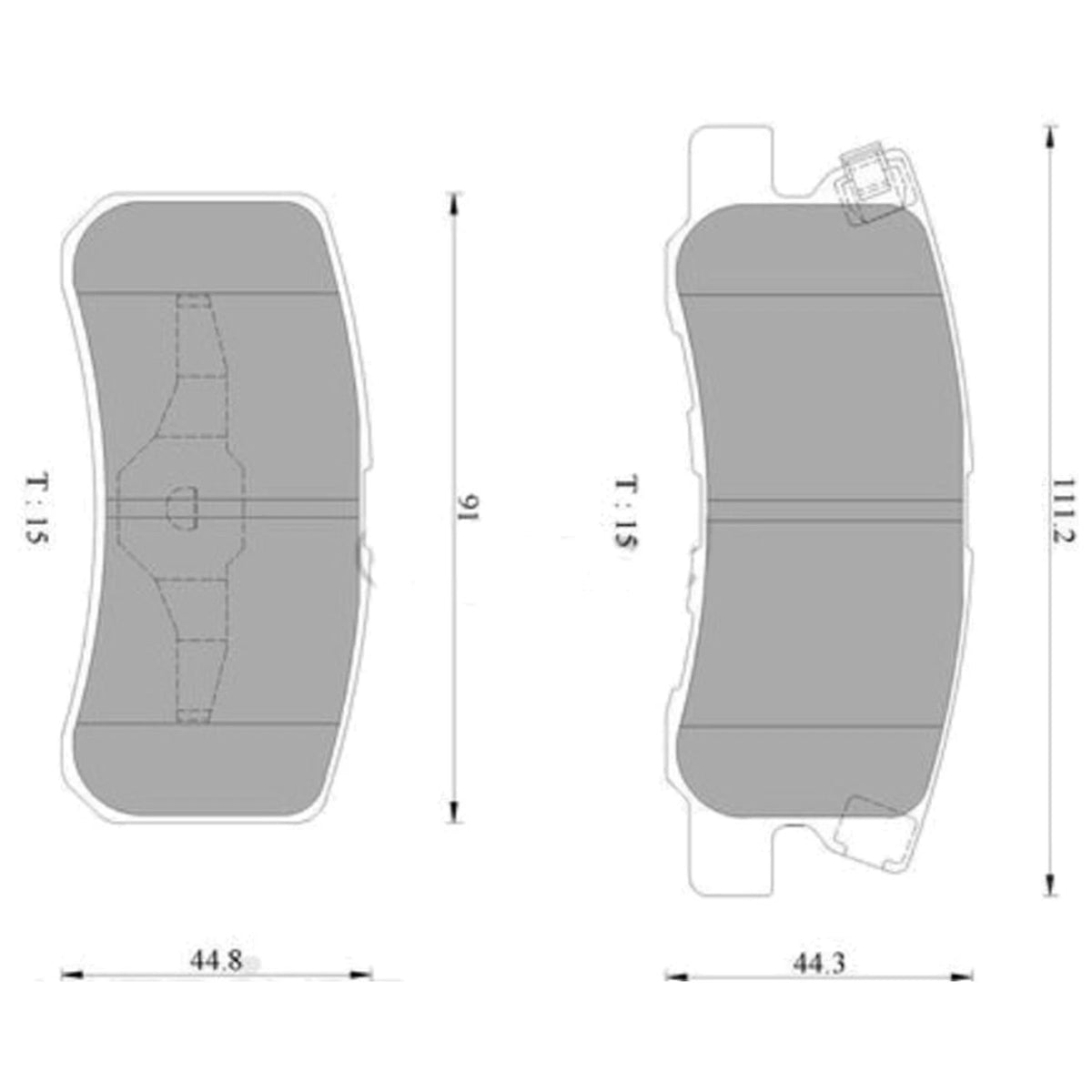 Rear Brake Pad Set (302mm Disc) for Jeep Patriot 2007-2014