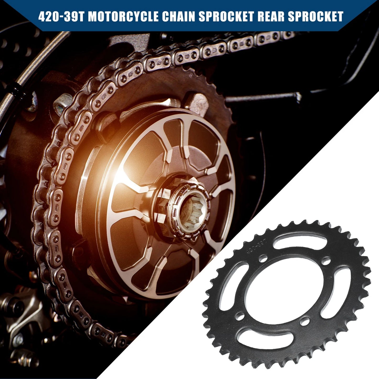 Rear Sprocket / 39T 76mm / Motorcycle Chain Sprocket for Dirt Bike