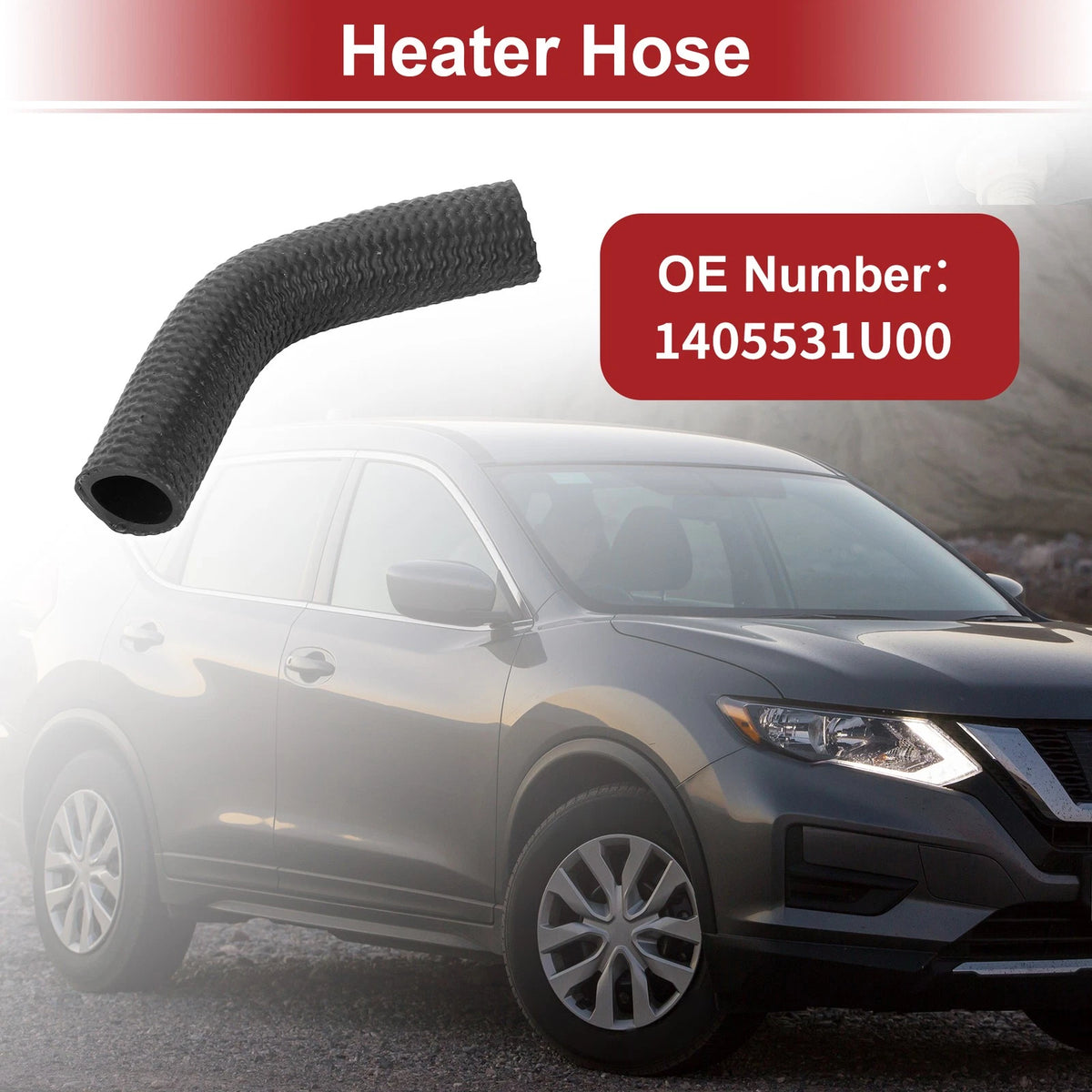 Heater Hose Rubber Black for Nissan Altima (2002-2007)