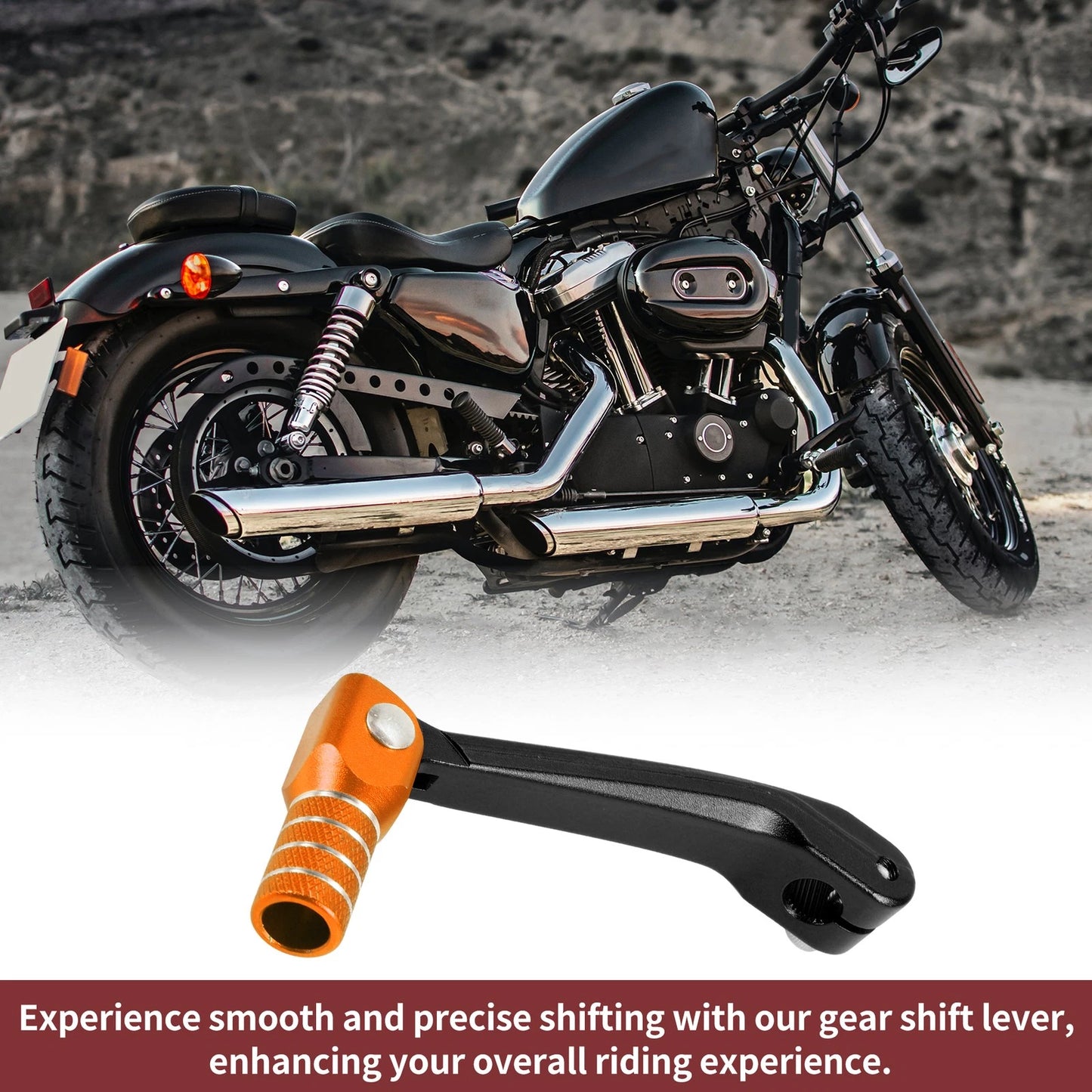 Folding Motorcycle Gear Shifter Lever for Honda CRF150F (2003-2017) Black Orange