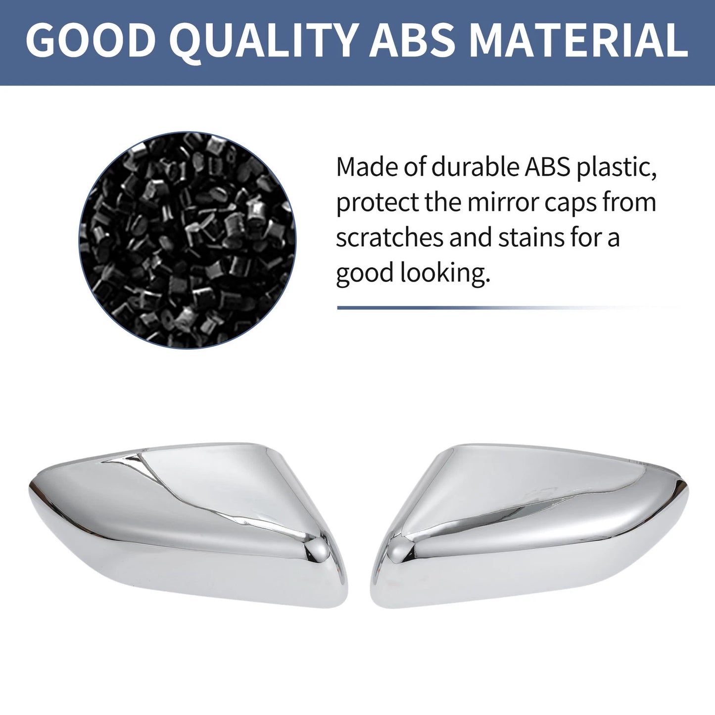 Black Left Right Mirror Cover Cap for Land Rover LR2 (2008-2012)