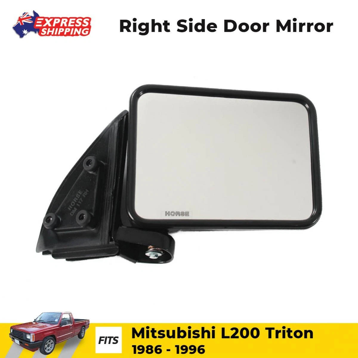 Side Door Mirror Rear View RH Fits Mitsubishi L200 Triton MF Pickup 1986-96 D05