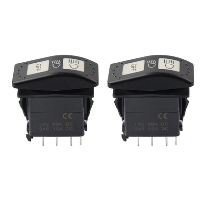 2 x High Low Off Light Headlight Switch for Can-Am Defender Maverick (2017-2023)
