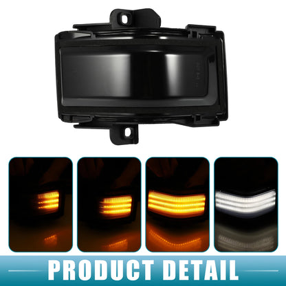 White Yellow Side Mirror Turn Signal Light for Ford (2015-2023)