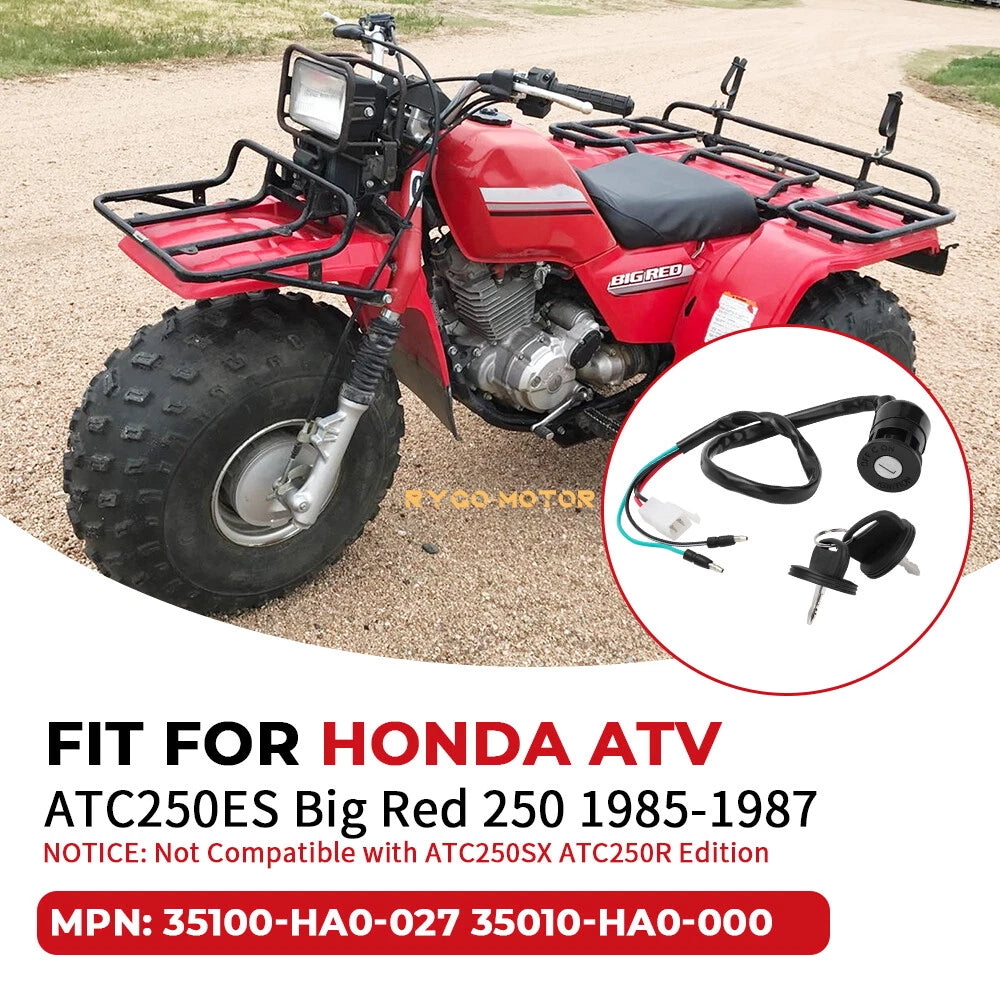IGNITION SWITCH KEY for Honda ATC250ES (1985–1987)