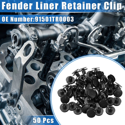 50Pcs Fender Liner Retainer Clips for Honda