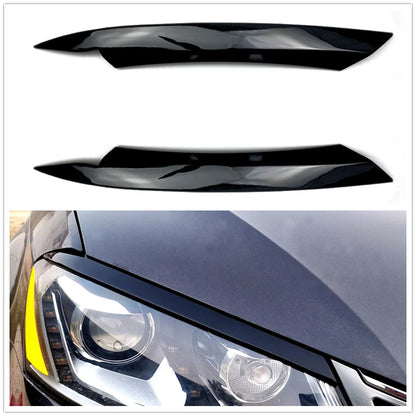 2 x Headlight Eyelid Covers for VW Passat B7 (2010-2015) Gloss Finish