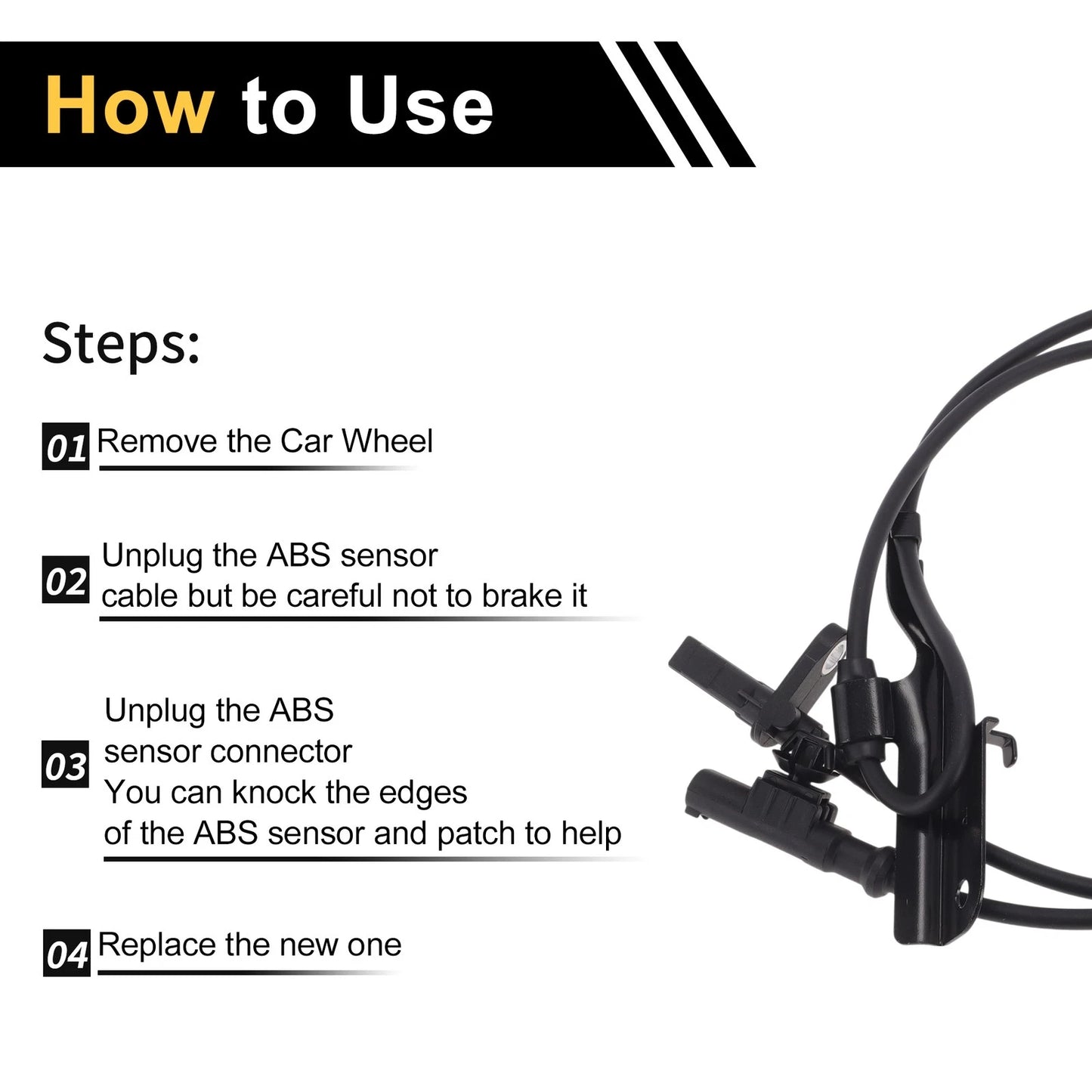 ABS Wheel Speed Sensor for Toyota Corolla (2010-2018) 1 x Right Front Sensor