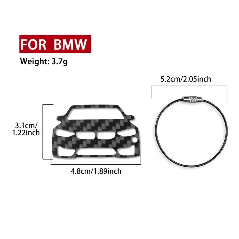Carbon Fiber Key Ring Gift Car tuning Stylish Car Decor For BMW 3 Series