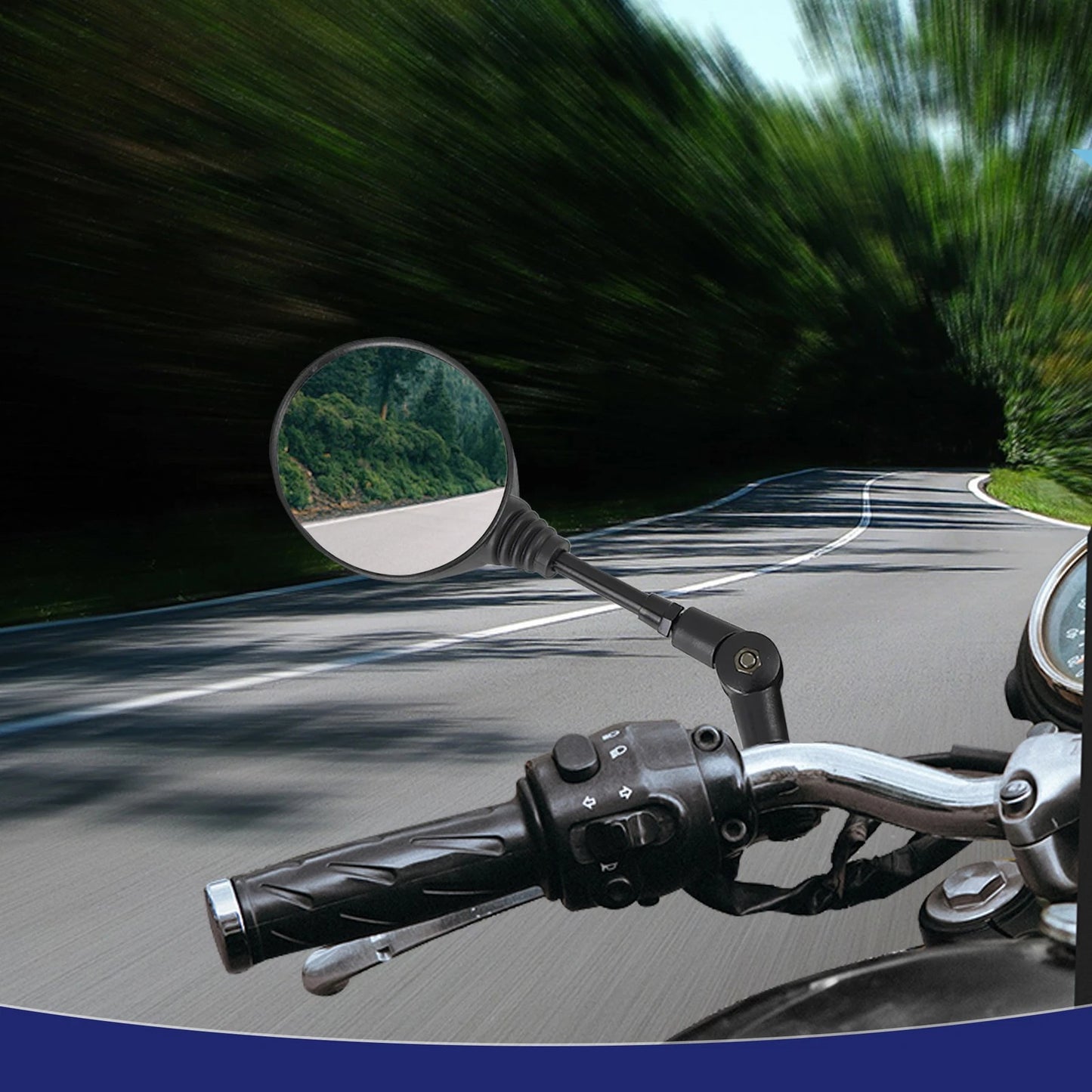 1cm 2 x Rear View Side Mirrors Round Universal for Motorcycle