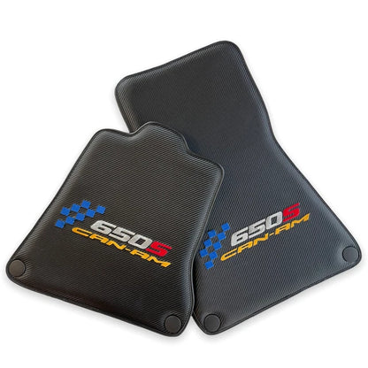 Floor Mats for McLaren 650S (2014-2019) - Black Tailored Carbon Fiber Leather