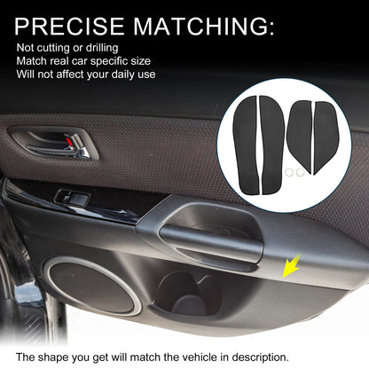 Car Door Leather Anti Kick Pad Sticker for BMW X5 (2014-2018) 1 Set Black