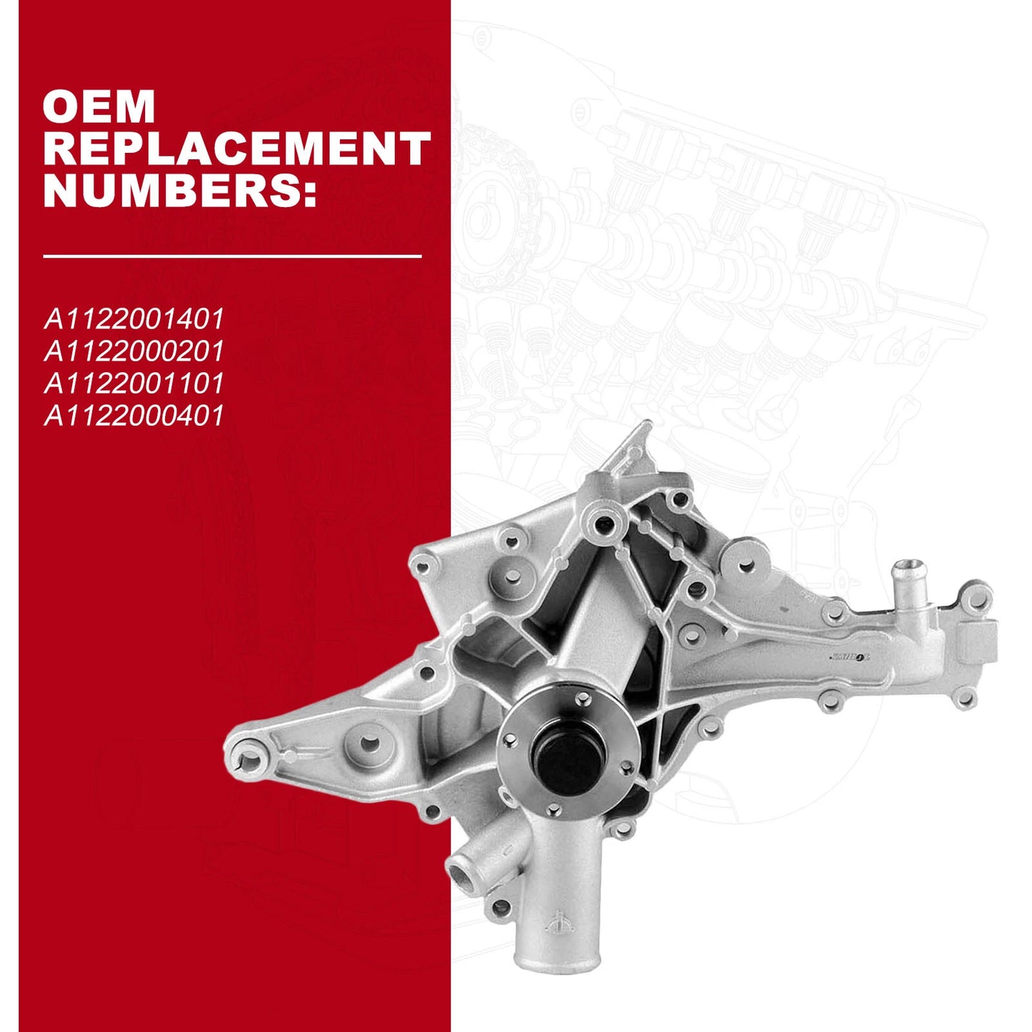 Water Pump & Gaskets for Mercedes Benz W202 W203 W210 W211 W220 W163 W639