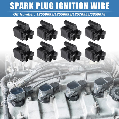 8 x Square Ignition Coils for Chevy Silverado Avalanche Suburban