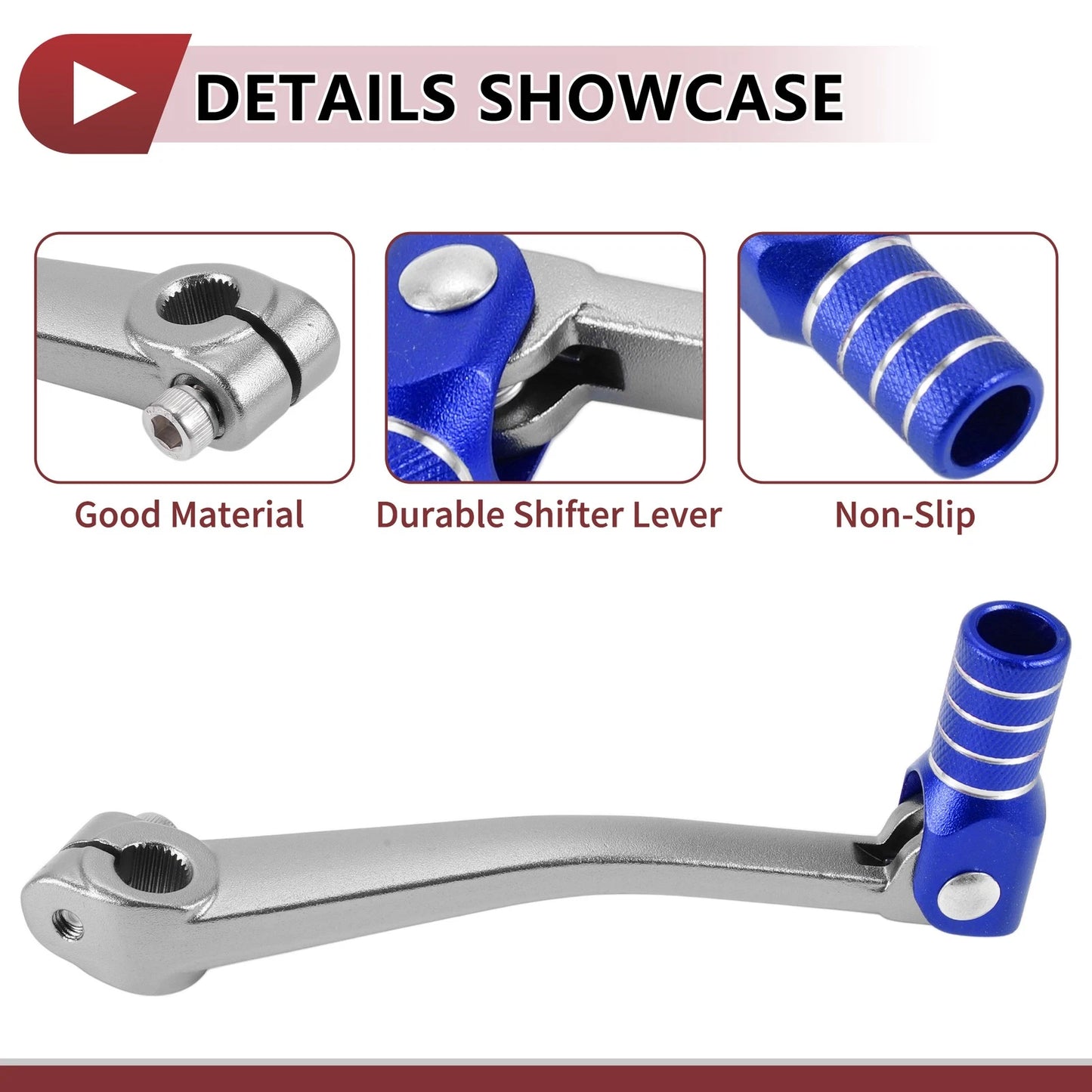 Folding Gear Shifter Lever Titanium Tone Blue for Bosuer 125