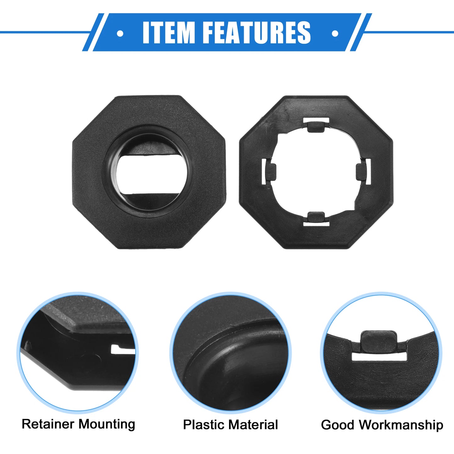 4 x Car Holder Retainers for Lexus GS (2013-2019) Durable Plastic Black