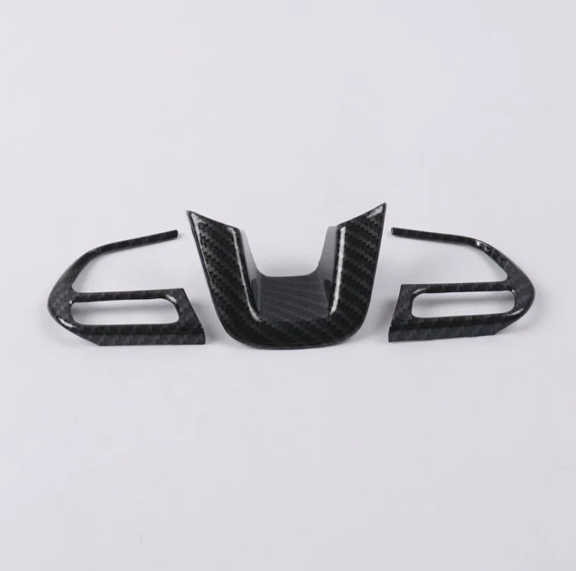 Carbon Fiber Steering Wheel Cover Trim for Jeep Compass (2017-2021)