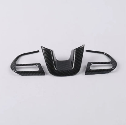 Carbon Fiber Steering Wheel Cover Trim for Jeep Compass (2017-2021)