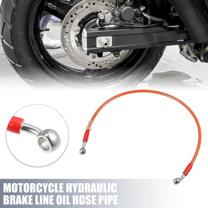 60cm 10mm Motorcycle Hydraulic Brake Line Hose Pipe 28° Orange for Motorcycle
