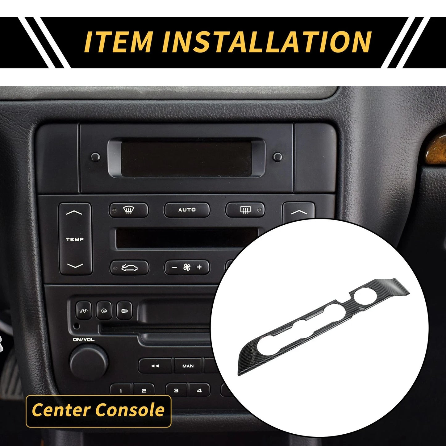 Carbon Fiber Pattern Console AC Switch Button Cover Trim for Toyota Tacoma (2016–2023)