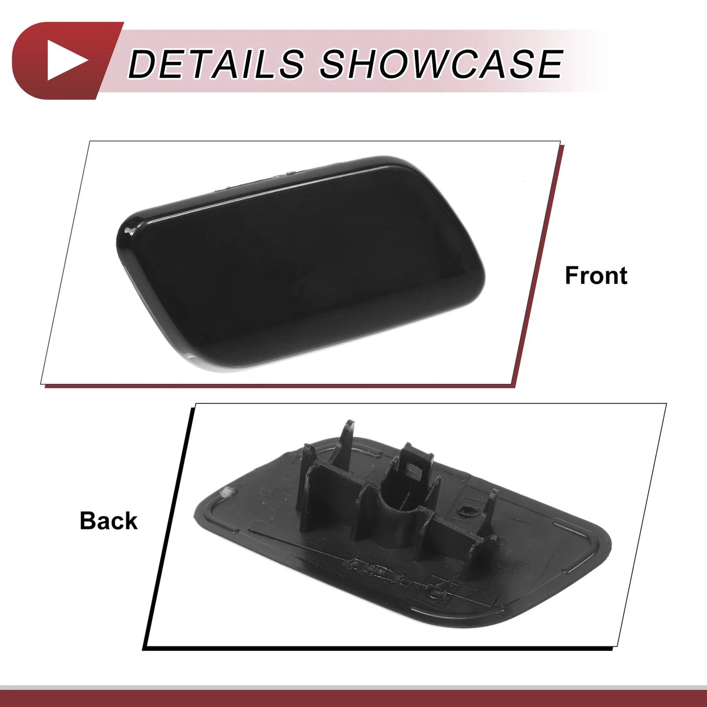 Front Right Washer Nozzle Cover for Subaru Forester (2016-2018) Black