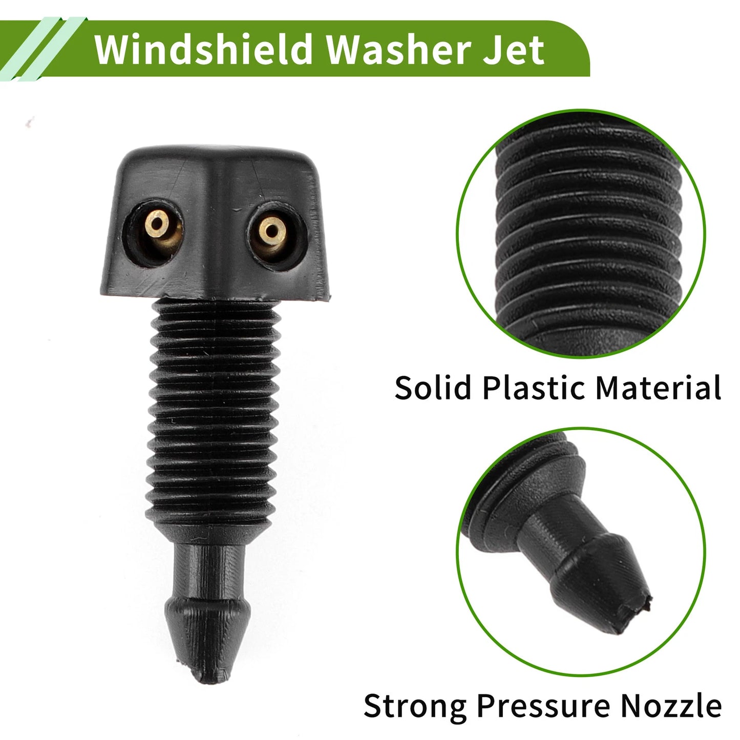 Washer Nozzle w/ Hose Connector for Ford