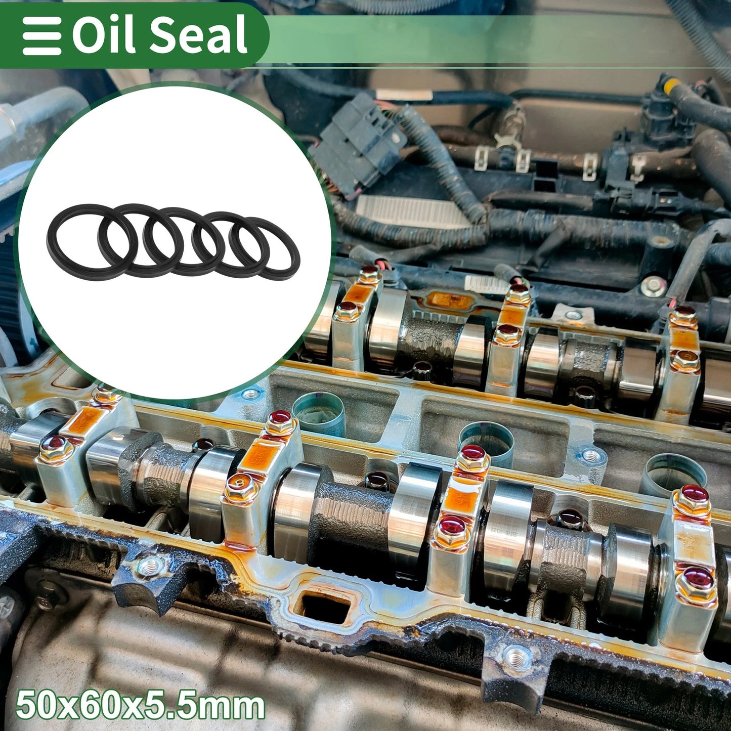 Oil Seal 50x60x5.5mm 5 Pcs Seal for Car
