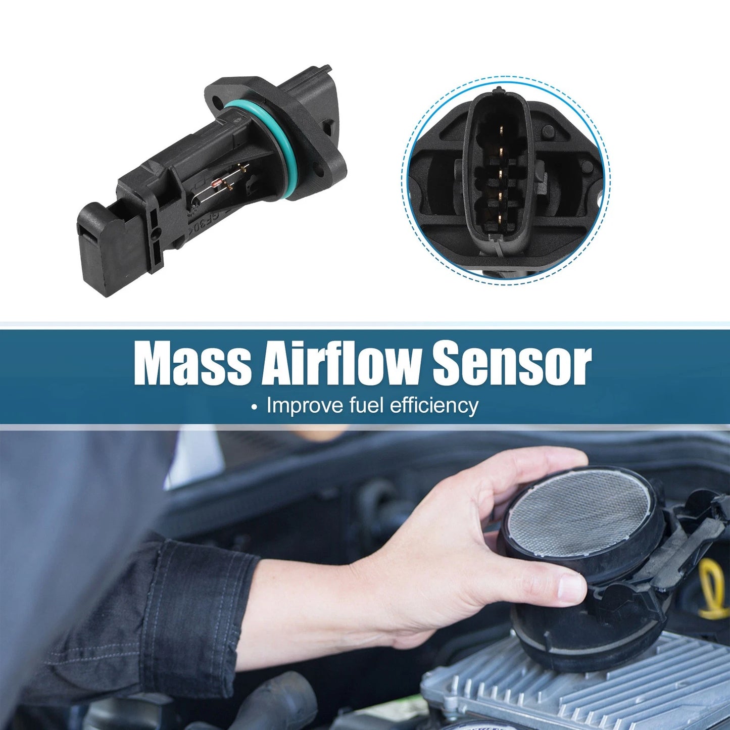 Mass Air Flow Sensor for Kia Carens II 2.0 CRDi (2002-2006)
