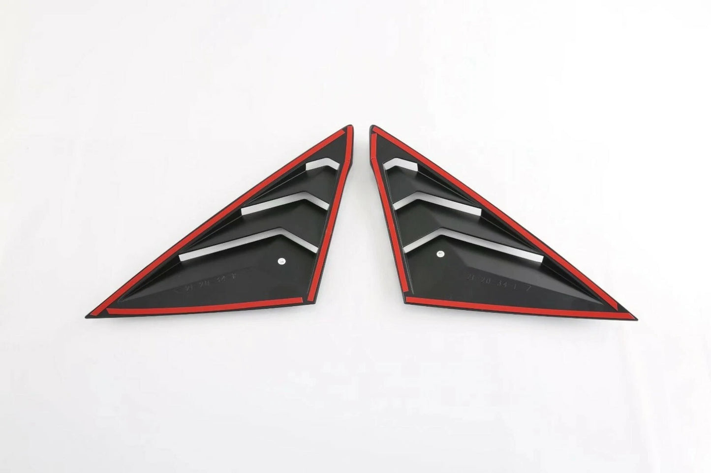 Glossy Black Rear Window Side Louver Covers for Honda Civic Sedan (2022-2023)