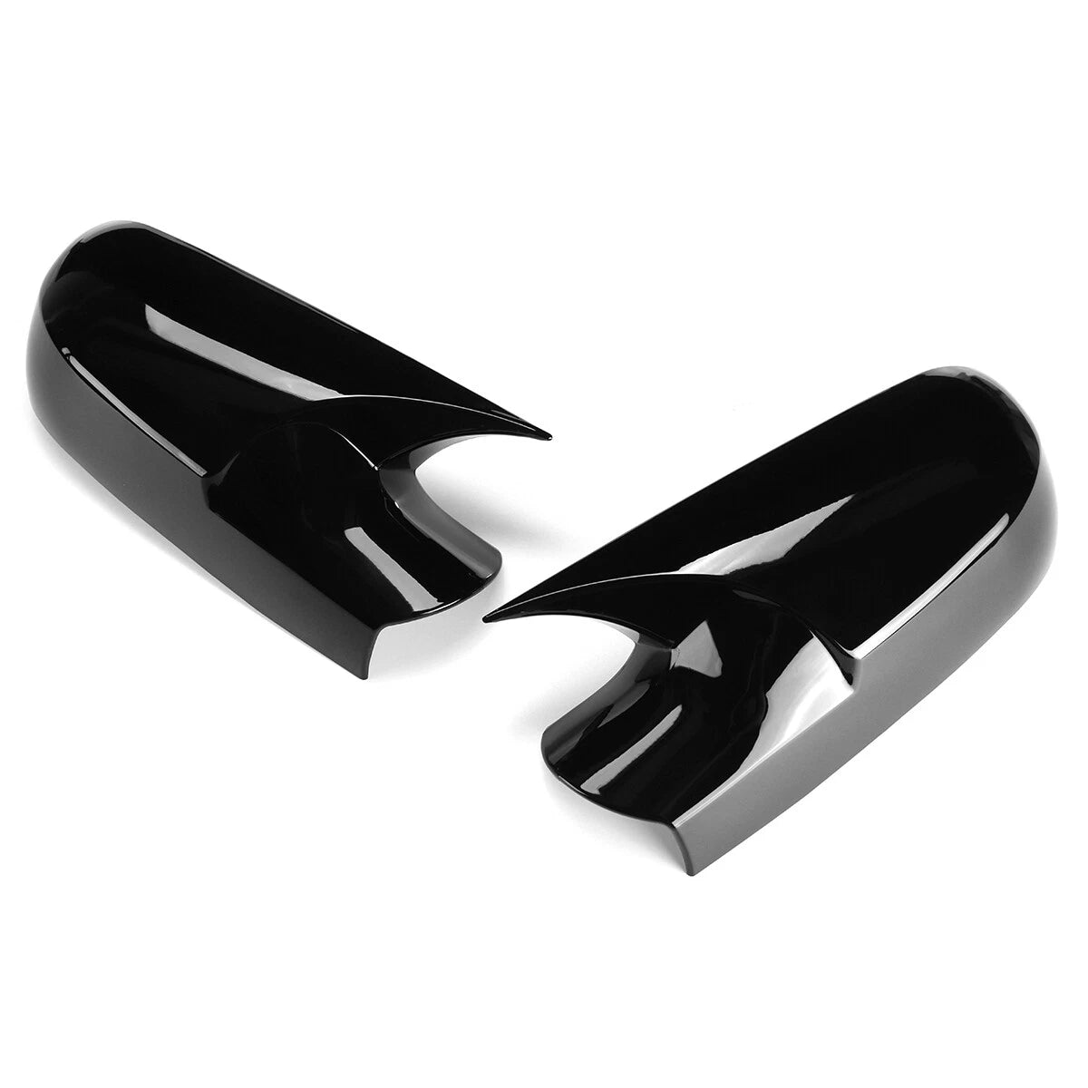Gloss Black Side Mirror Cover Cap for Renault Megane 2 MK2 (2002–2009)