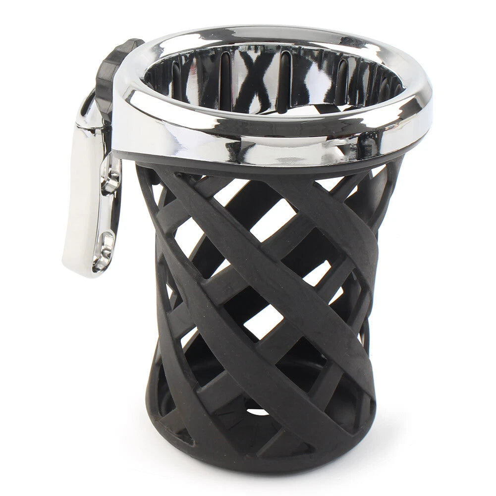 Universal Handlebar Cup Holder with Mesh Basket for Harley