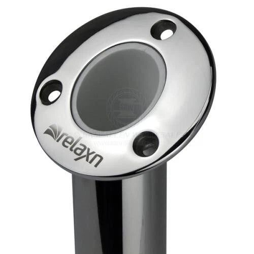 Fishing Rod Holder 30° Angle, Round Head Flush Mount Heavy Duty S/S Relaxn