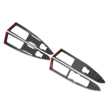 Carbon Fiber Window Lift Panel Switch Cover for Ford Fusion Mondeo (13-17)