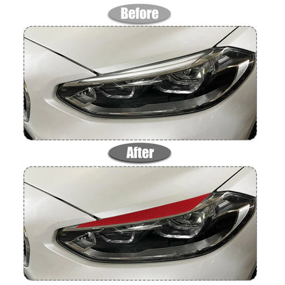 Headlight Eye Lid Cover Sticker for BMW F30 (2012-2019) - 1 Pair Carbon Fiber