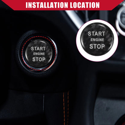 Carbon Fiber Engine Start Stop Button Cover for Land Rover