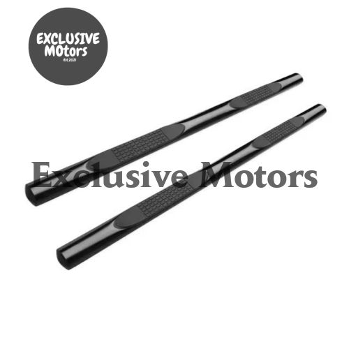 4" Oval Side Step Running Boardsfor Toyota Hilux Vigo Black (2005-2015)
