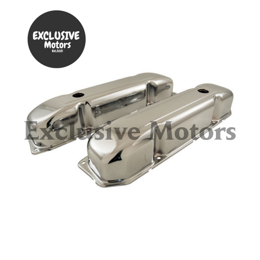 Valve Covers Chrome Steel for Chrysler Mopar 383/426/440 Wedge (1966-1978)