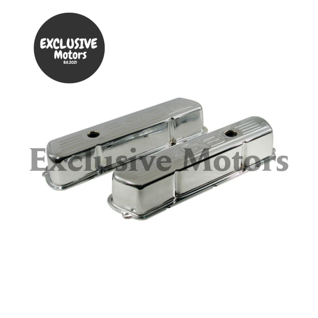 Tall Chrome Steel Valve Rocker Covers for Holden V8 (1968-2000)